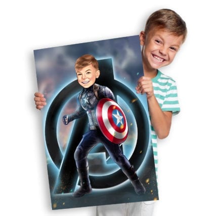 captain america canvas painting